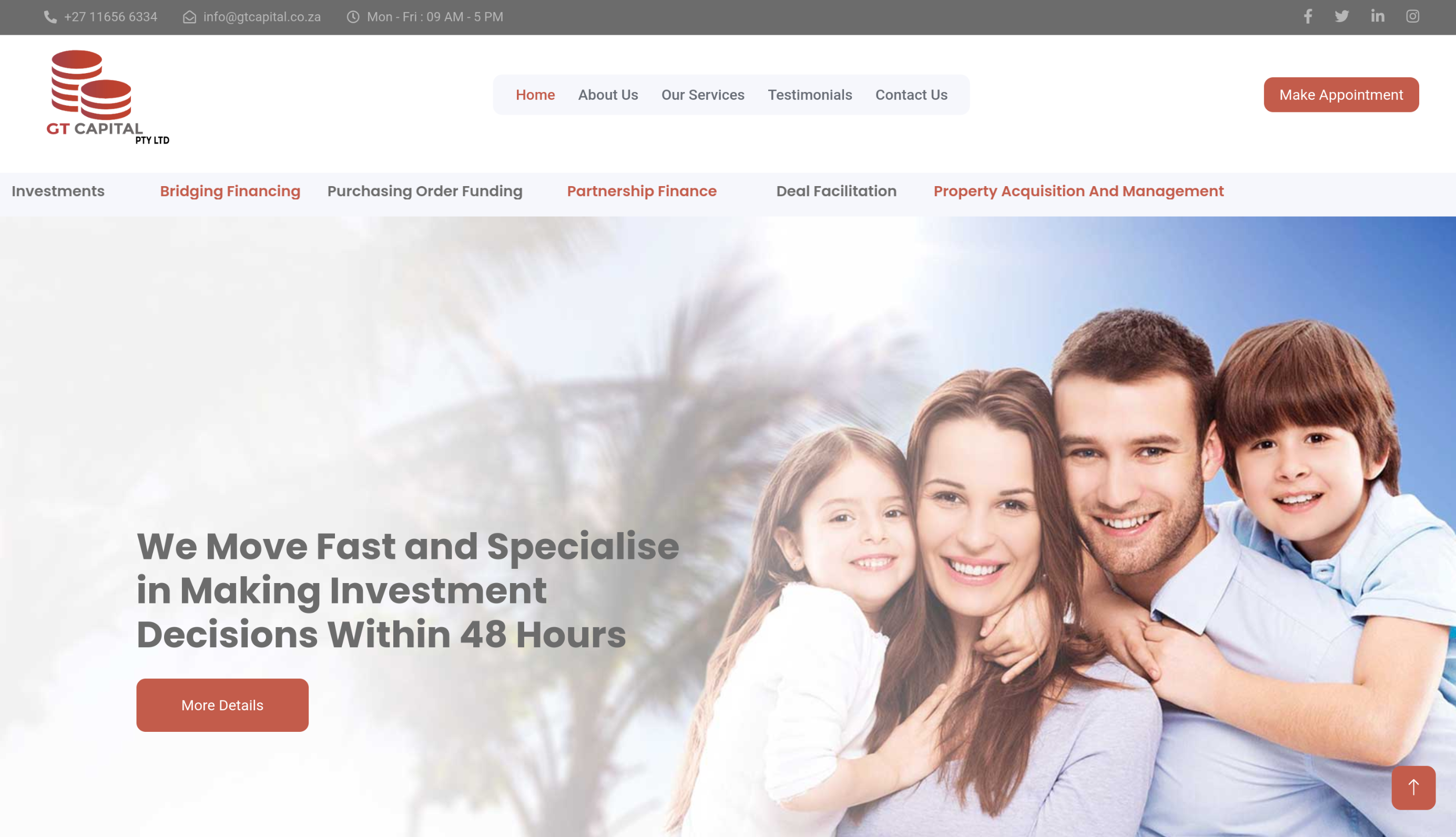 Boutique Private Equity & Family Office Website