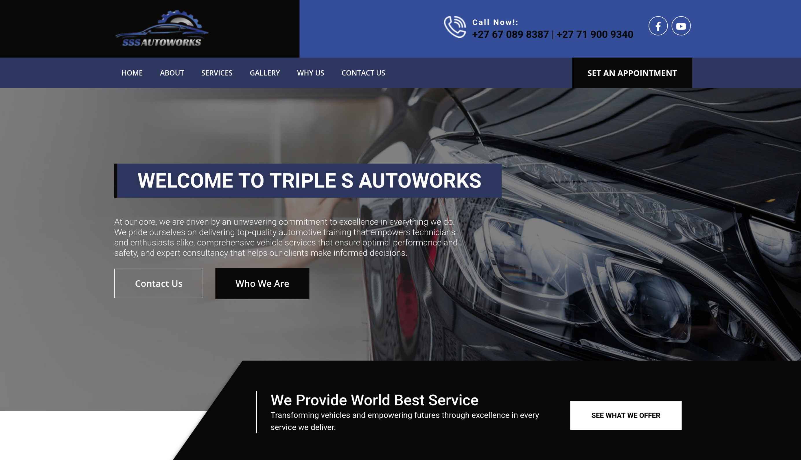 Triple S Autoworks – Multi-Service Business Website